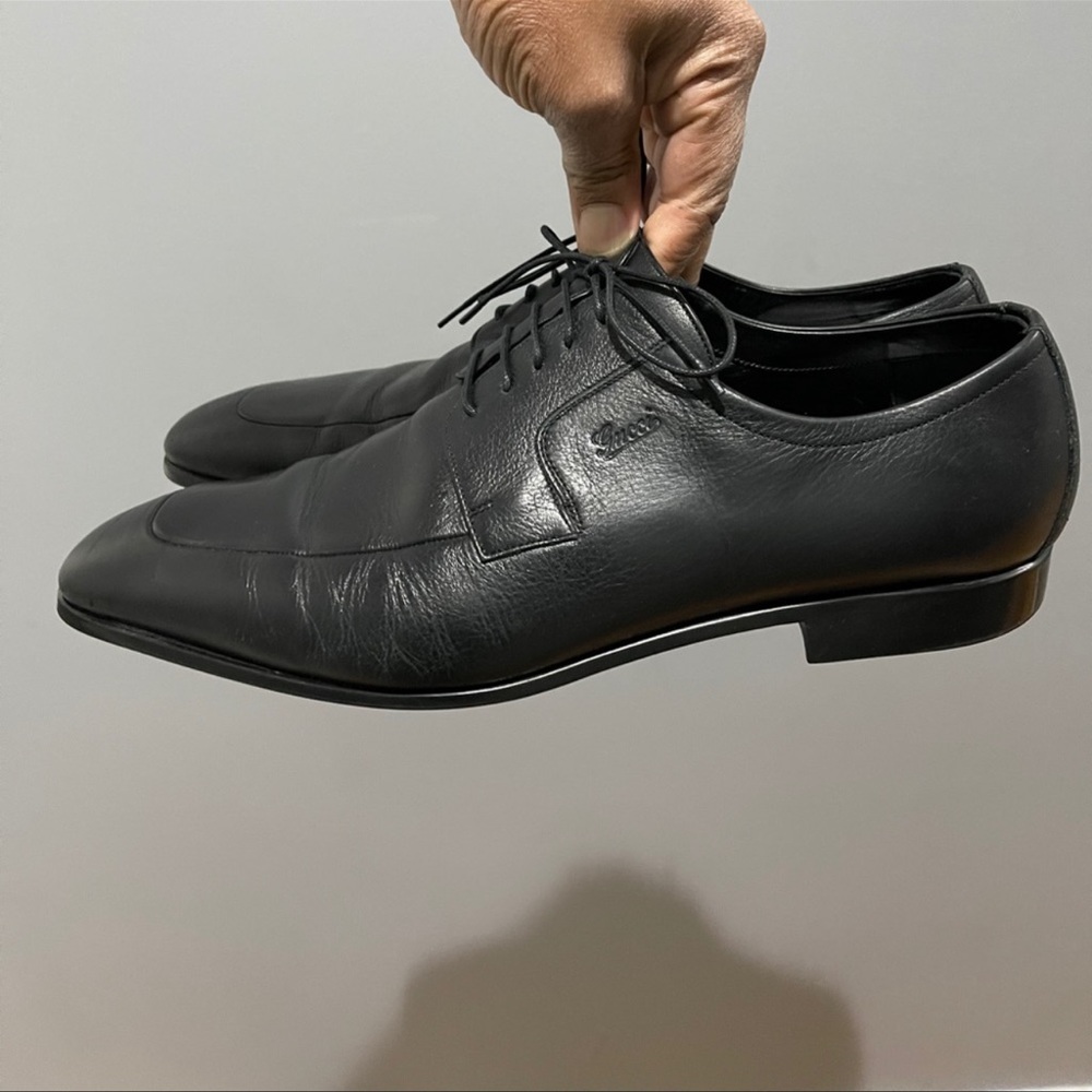 Nice Classic Gucci Derby Lace-ups. Black Sz 10 - Picture 5 of 11